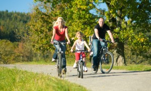 family cycling trip