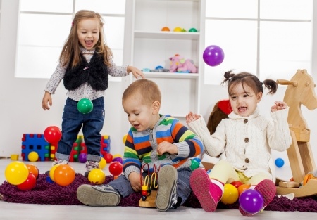 children having fun and mess