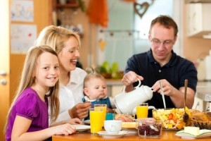 family spending time together