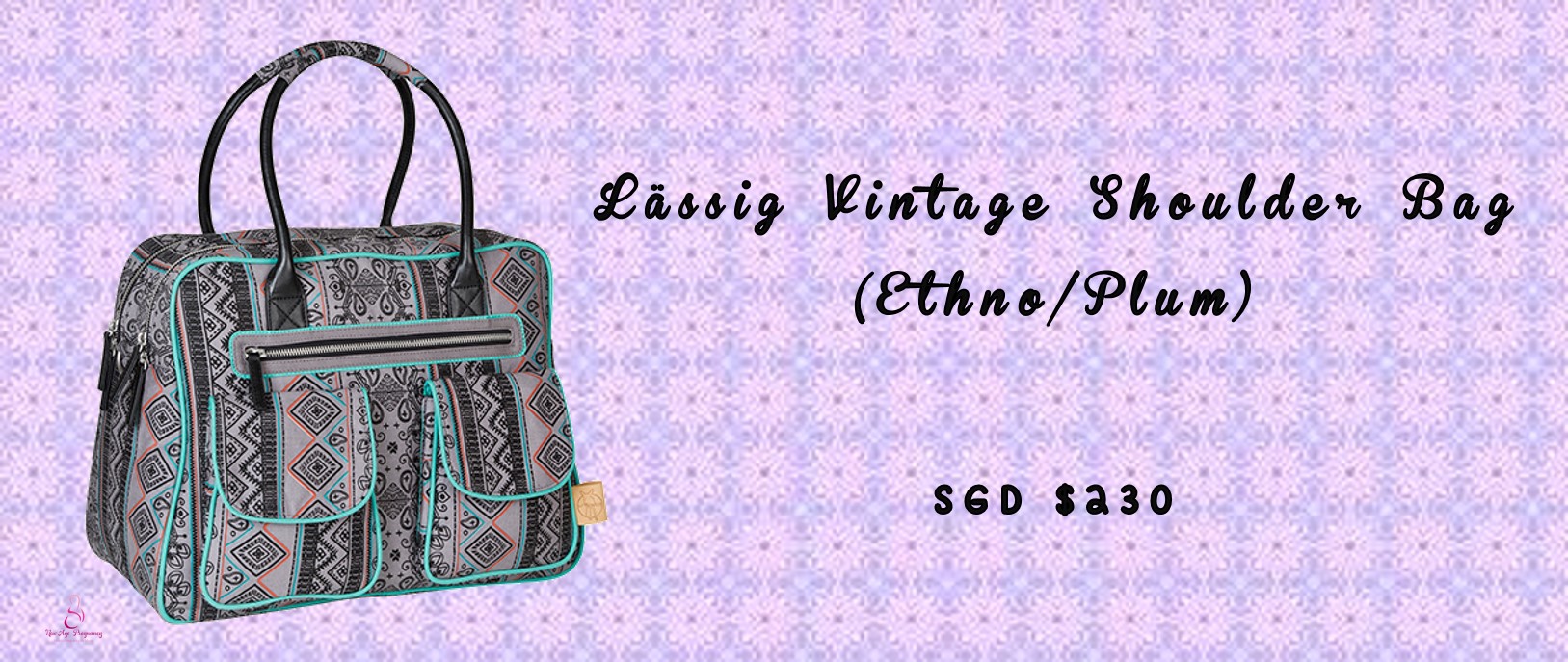 Lässig Vintage Shoulder Bag (Ethno/Plum) 