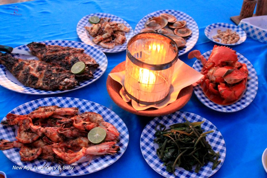 romantic dinner by the beach